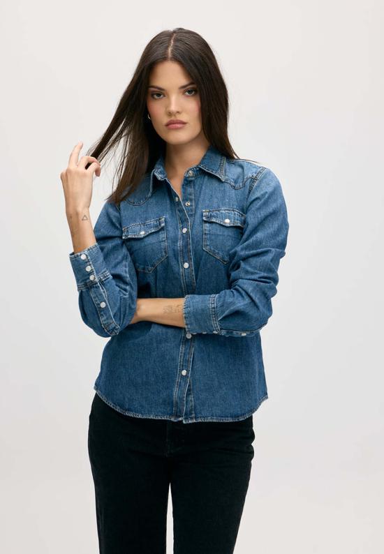  에티카 데님 셔츠 웨스턴 셔츠 - ETICA