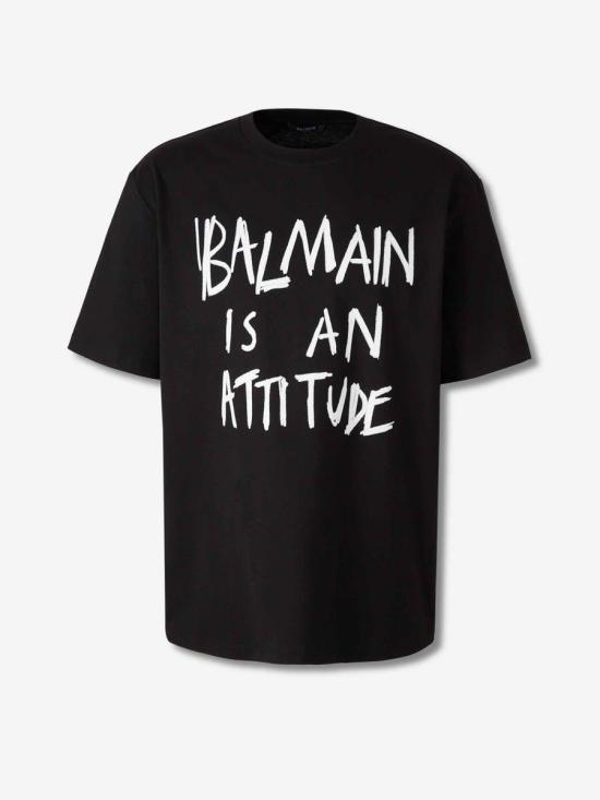 26SS 발망 긴팔 셔츠 GH1EG225GF40 EABNOIR BLANC Black