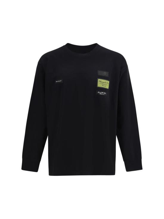 26SS MM6 메종마르지엘라 긴팔 티셔츠 SH0NH0023M20170 900 Black