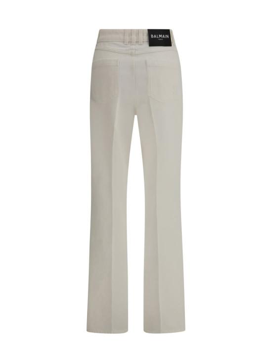 26SS 발망 스트레이트 팬츠 GF1MI070DG14 0FC WHITE - BALMAIN