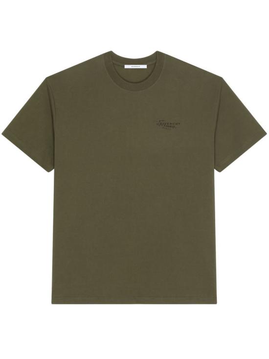 26SS 지방시 반팔 티셔츠 BM71NK3YSA 305 KHAKI GREEN