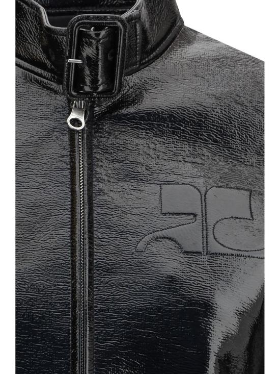 26SS 쿠레쥬 가죽 자켓 126CBL331VY0014 9999 Black - COURREGES