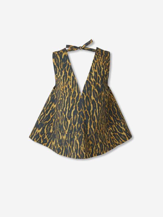 26SS 가니 민소매 티셔츠 A1040087 894Khaki Multicolor - GANNI