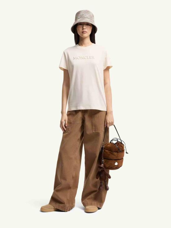 26SS 몽클레어 반팔 티셔츠 L10938C0002189AUO 037 Beige - MONCLER