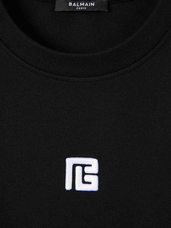 26SS 발망 긴팔 셔츠 GH1EG000BC87 EABNOIR BLANC Black - BALMAIN