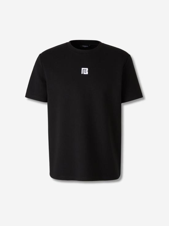 26SS 발망 긴팔 셔츠 GH1EG000BC87 EABNOIR BLANC Black