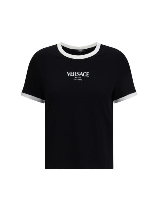 26SS 베르사체 반팔 티셔츠 10226561A16685 2B020 Black