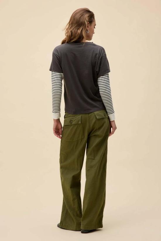  데이드리머 긴팔 티셔츠 블론디 데비 트럼펫 포토 솔로 투퍼 롱슬리브 탑 워시드 블랙 - DAYDREAMER