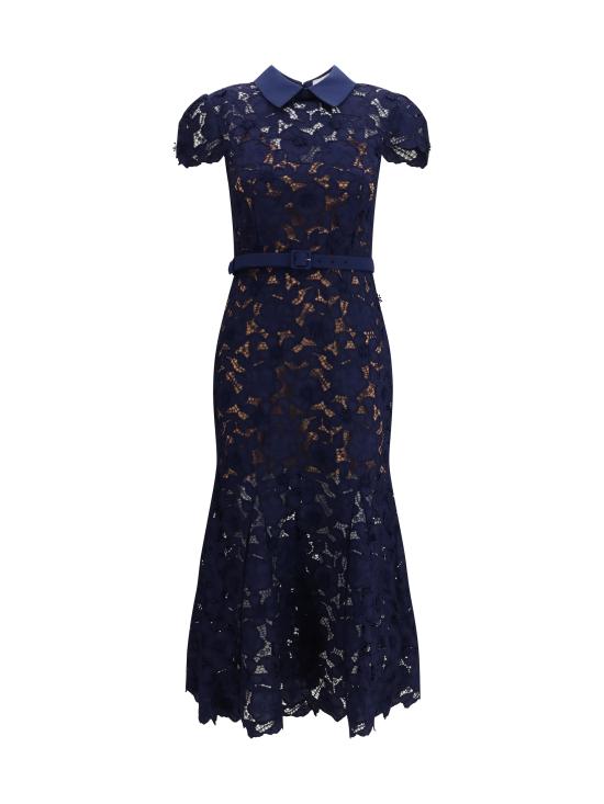 26SS 셀프 포트레이트 롱 원피스 RS26171MN NAVY BLUE