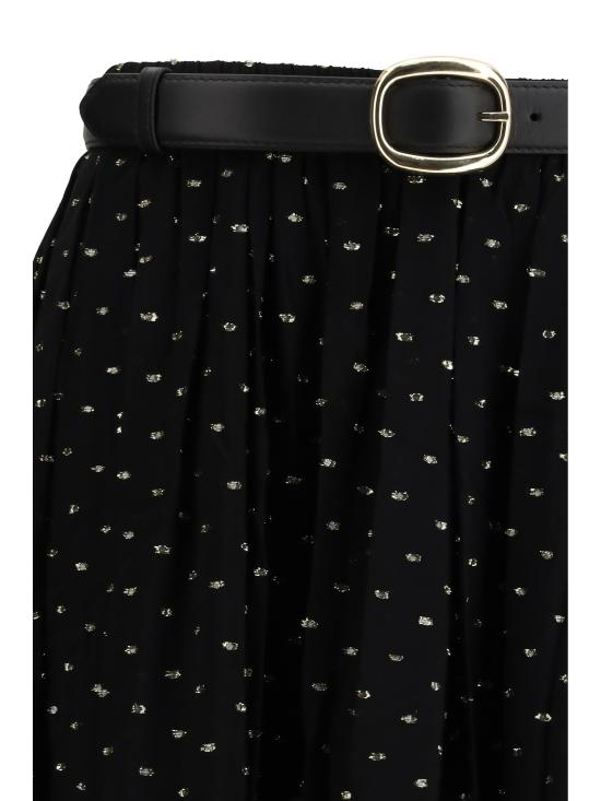 26SS 셀프 포트레이트 롱 스커트 RS26196XSKB BLACK - SELF PORTRAIT