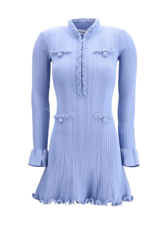 26SS 셀프 포트레이트 미디 원피스 RS26555SBL BLUE LIGHT BLUE