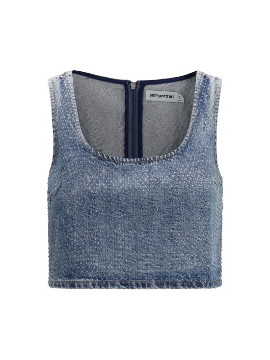 26SS 셀프 포트레이트 반팔 티셔츠 RS26826TBL BLUE