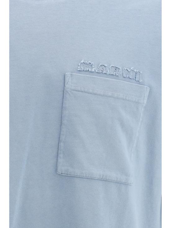 26SS 마르니 반팔 티셔츠 HUMU0358GXUSCY94 TCB31 LIGHT BLUE - MARNI