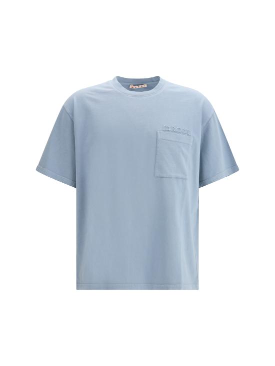 26SS 마르니 반팔 티셔츠 HUMU0358GXUSCY94 TCB31 LIGHT BLUE