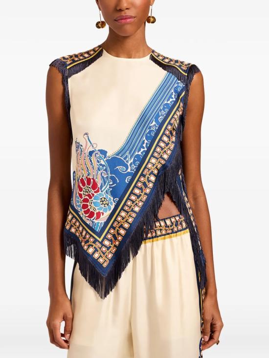 26SS 라 더블제이 블라우스 TOP0160SIL006LEM02BU03 White - LA DOUBLEJ