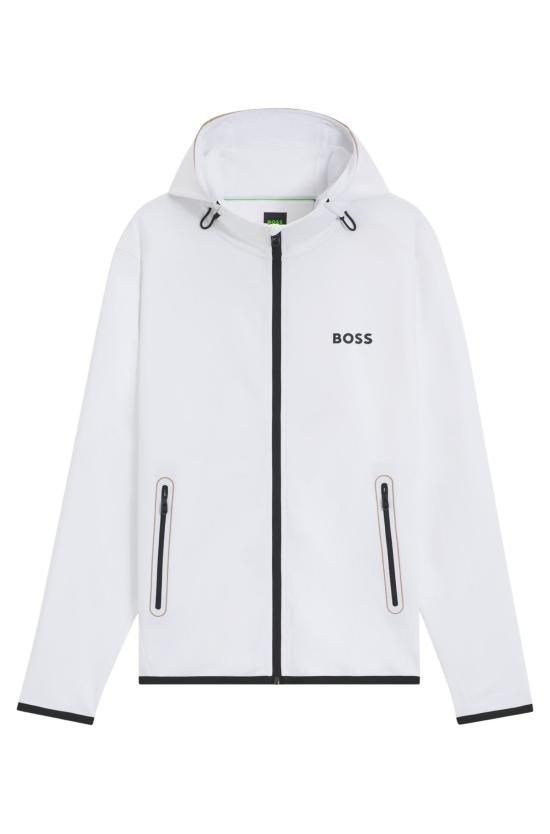 25FW 휴고보스 온도 조절 기술 액티브 스트레치 개버딘 집업 후디 50542948100 WHITE DOM