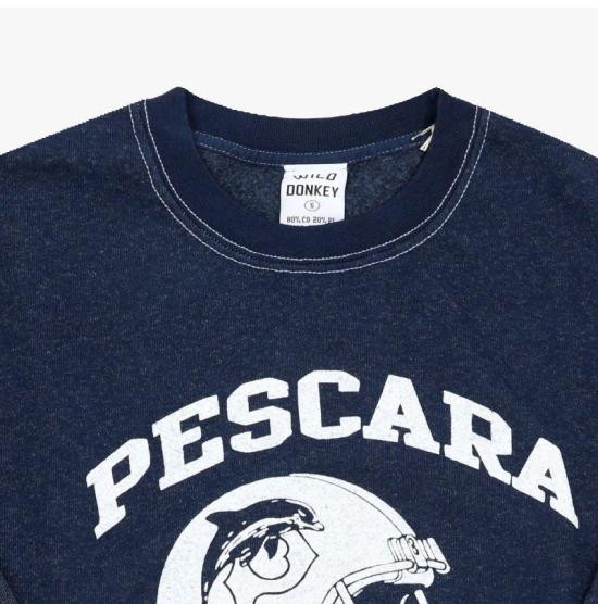 25FW 와일드 동키 긴팔 티셔츠 PESCARADYEDNAVY DOM - WILD DONKEY