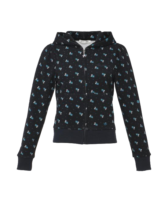  샌디리앙 후드 티셔츠 F25T081 F246 NAVY EVIL FLORAL DOM
