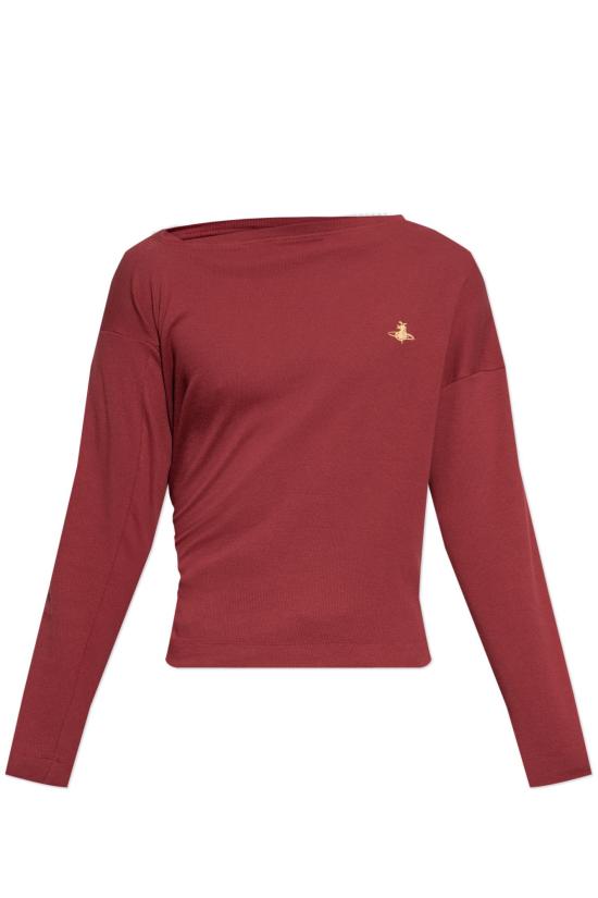 25FW 비비안웨스트우드 긴팔 티셔츠 3G01004DJ009CF407 BRICK DOM