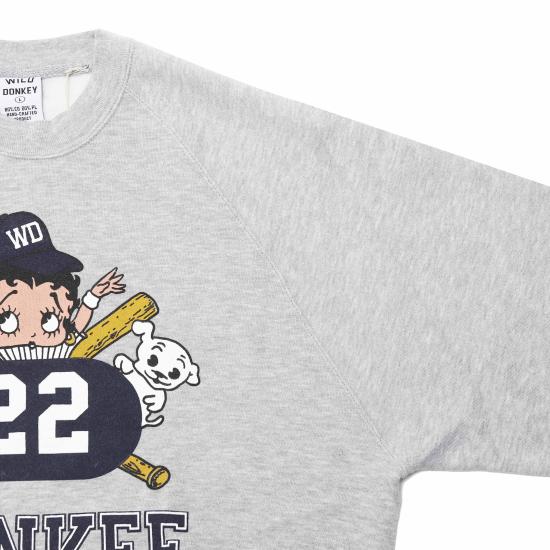 25SS 와일드 동키 긴팔 티셔츠 YANKEE HEATHER GREY DOM - WILD DONKEY