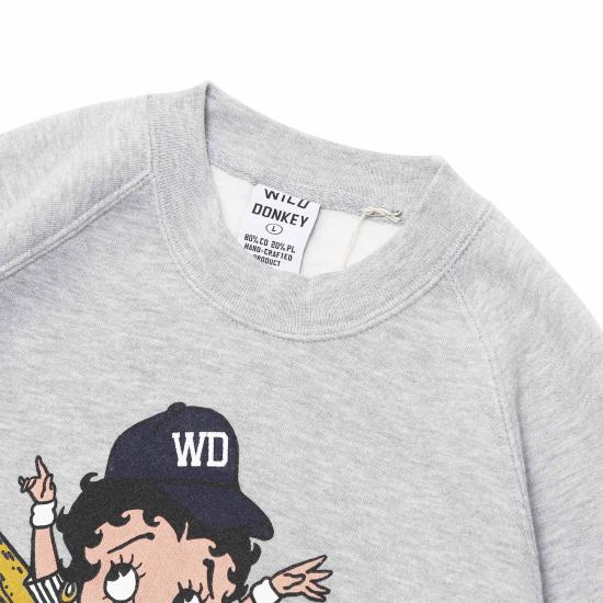 25SS 와일드 동키 긴팔 티셔츠 YANKEE HEATHER GREY DOM - WILD DONKEY