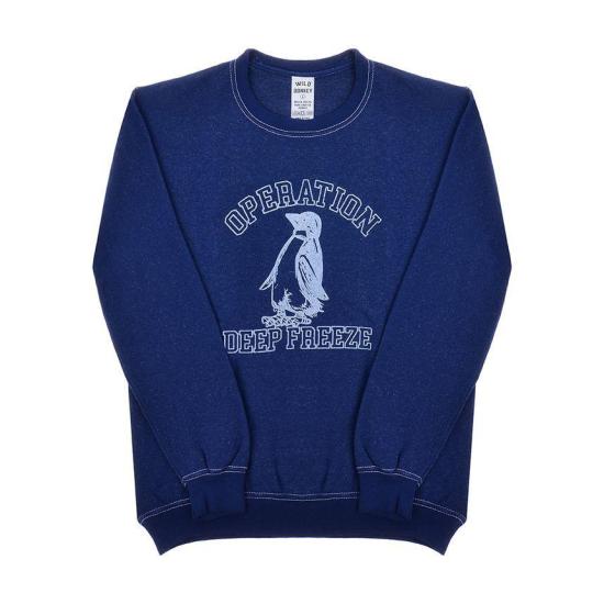  와일드 동키 긴팔 티셔츠 FREEZE DYED NAVY BLUE DOM