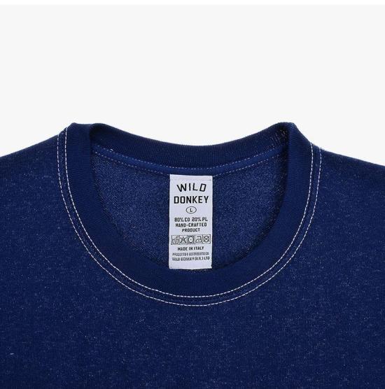  와일드 동키 긴팔 티셔츠 FREEZE DYED NAVY BLUE DOM - WILD DONKEY