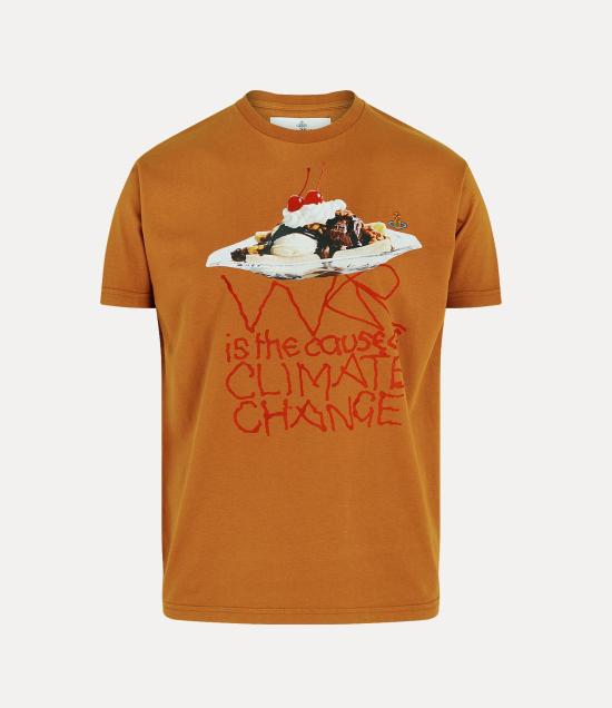  비비안웨스트우드 반팔 티셔츠 3G01003B J009B D407 ORANGE OVERDYE DOM
