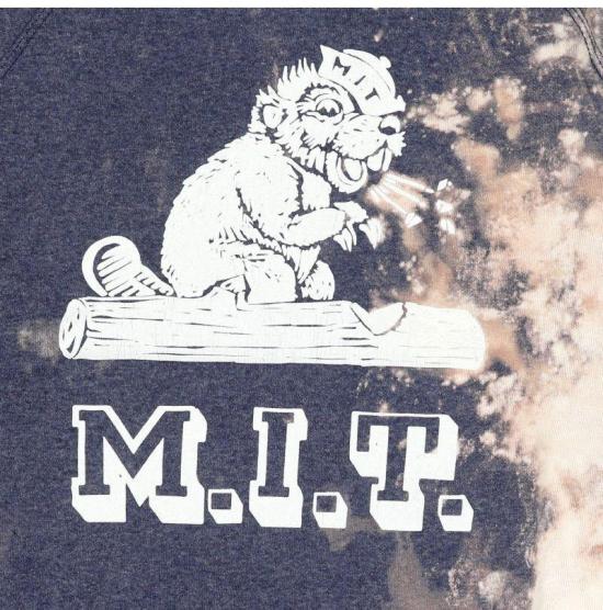  와일드 동키 긴팔 티셔츠 MIT BLEACHED HEATHER BLUE DOM - WILD DONKEY