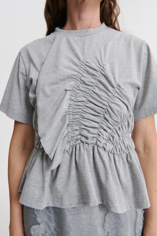 25SS 세실리아 반센 반팔 티셔츠 424RTW11001 GREY MELANGE DOM