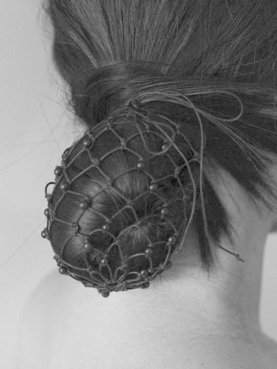  아니카 이네즈 헤어 액세서리 비즈 시뇽 네트 헤어넷