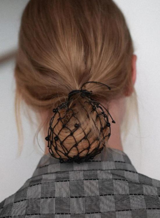  아니카 이네즈 헤어 액세서리 비즈 시뇽 네트 헤어넷