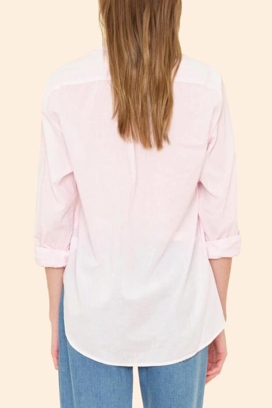  시레나 셔츠 보 셔츠 옅은 장미색 - XIRENA