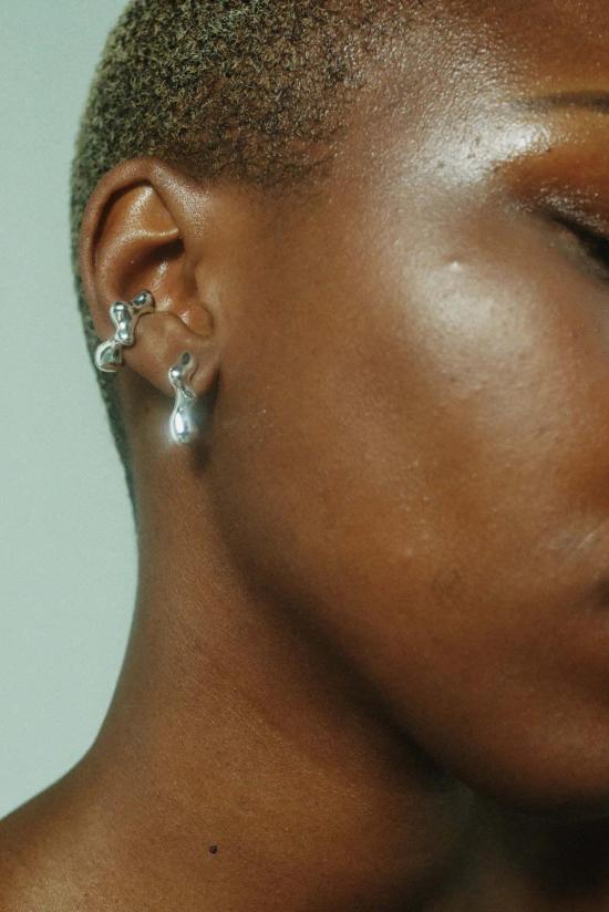  패리스 이어링 스털링 실버 파리스 스몰 시프 후프 - FARIS