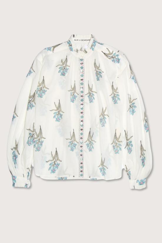  알릭스 오브 보헤미아 블라우스 포엣 스카이 미스트 플라워  오프 화이트