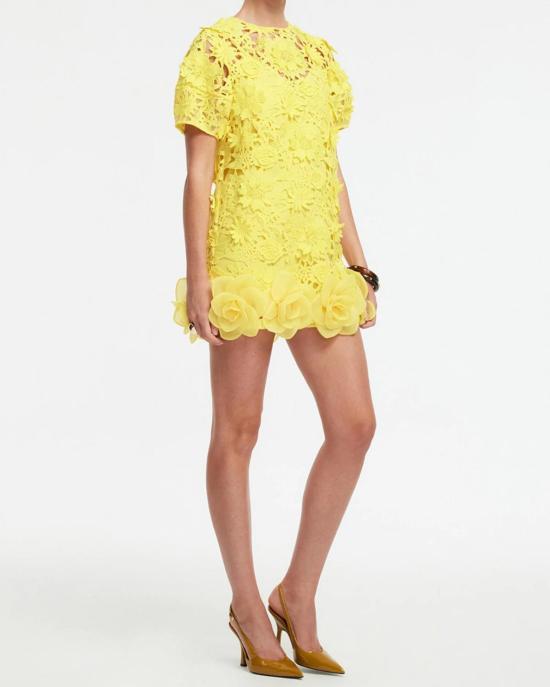  레오 린 숏 원피스 매기 레이스 미니 드레스 선샤인 - LEO LIN