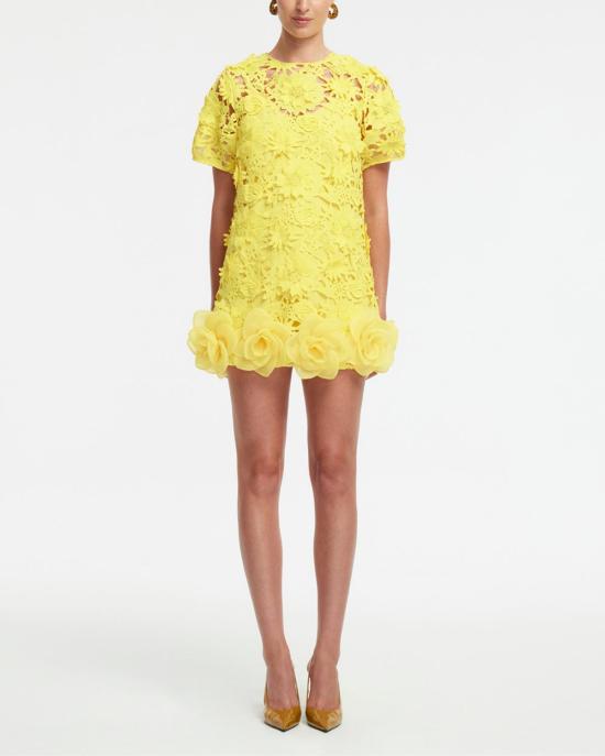  레오 린 숏 원피스 매기 레이스 미니 드레스 선샤인 - LEO LIN