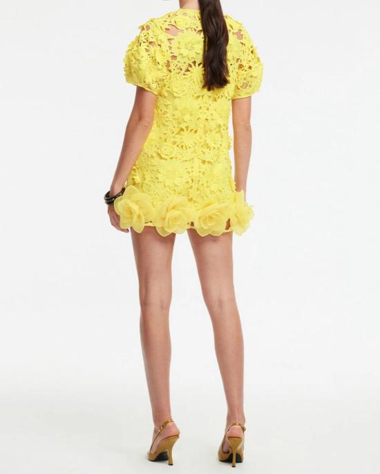  레오 린 숏 원피스 매기 레이스 미니 드레스 선샤인 - LEO LIN