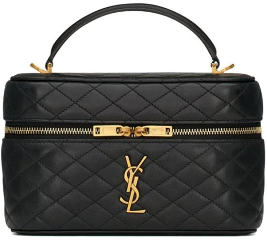 25FW 생로랑 램스킨 가비 베니티 백 7667311EL071000 BLACK - SAINT LAURENT
