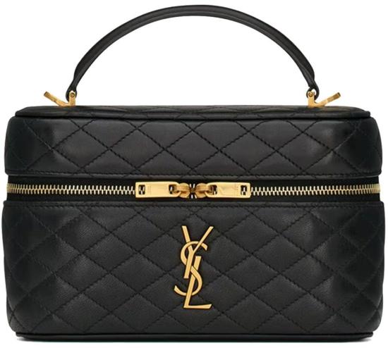 25FW 생로랑 램스킨 가비 베니티 백 7667311EL071000 BLACK - SAINT LAURENT
