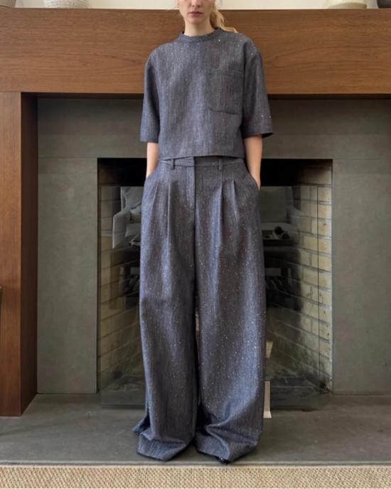  티더블유피 블라우스 Twp Ex T 탑 블루 - TWP