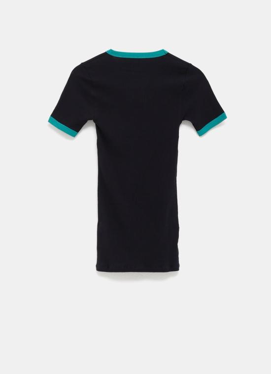  베이스레인지 반팔 티셔츠 TTDTS CR AU25 MURANO NAVY GREEN DOM - BASERANGE