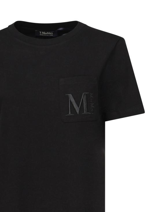 25FW 막스마라 반팔 티셔츠 2997601100929976011600009 BLACK DOM - MAX MARA