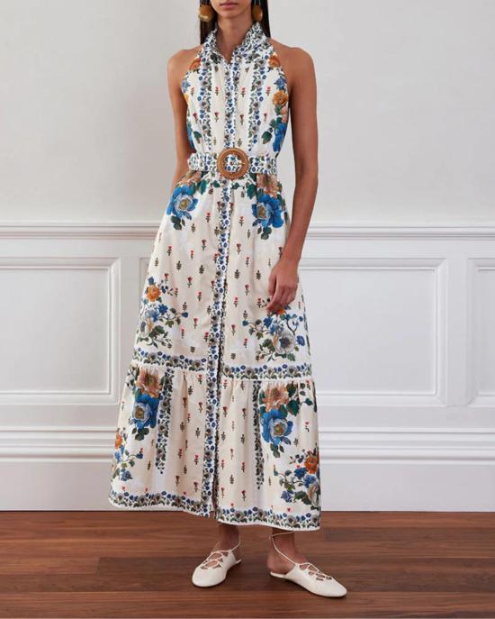  보르고 드 노르 롱 원피스 보르고 데 노르 비바 드레스 매지컬 블라썸 크림