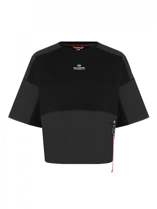  파라점퍼스 반팔 티셔츠 25SS PWTSRE39 541 BLACK DOM