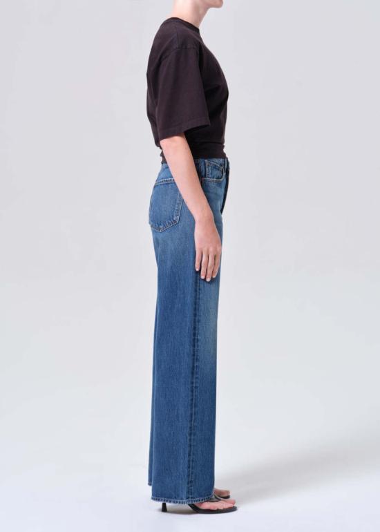  에이골디 데님 팬츠 아골드 렌 진 하이라이즈 와이드 레그 32인치 청바지 - AGOLDE