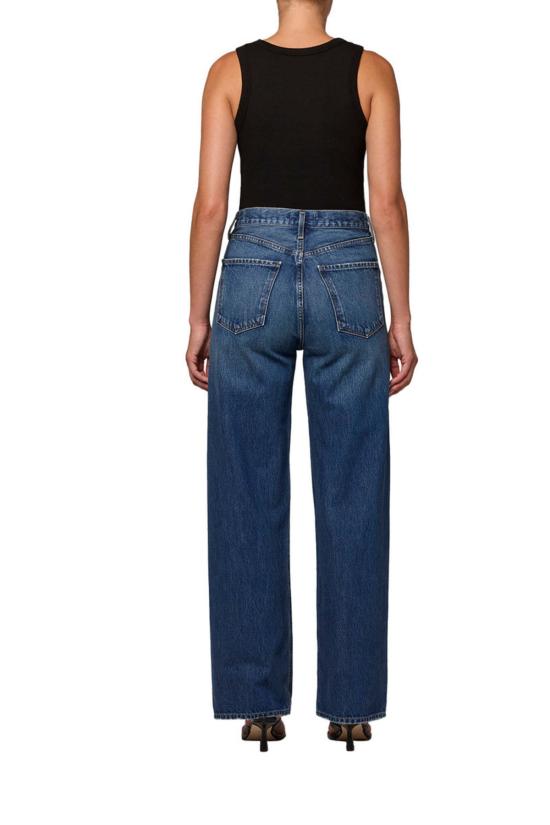  에이골디 데님 팬츠 아골드 렌 진 하이라이즈 와이드 레그 32인치 청바지 - AGOLDE