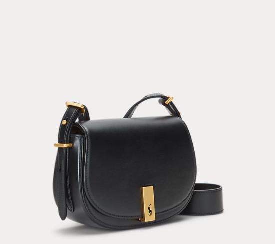 26SS 랄프 로렌 폴로 ID 레더 새들백 랄프 로렌 428891391001 BLACK - RALPH LAUREN