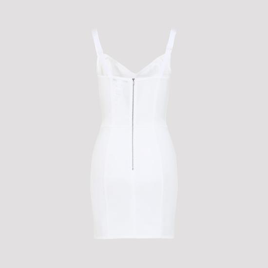 26SS 돌체앤가바나 숏 원피스 F63G8T GDCLQ W0800 BIANCO OTTICO - DOLCE & GABBANA