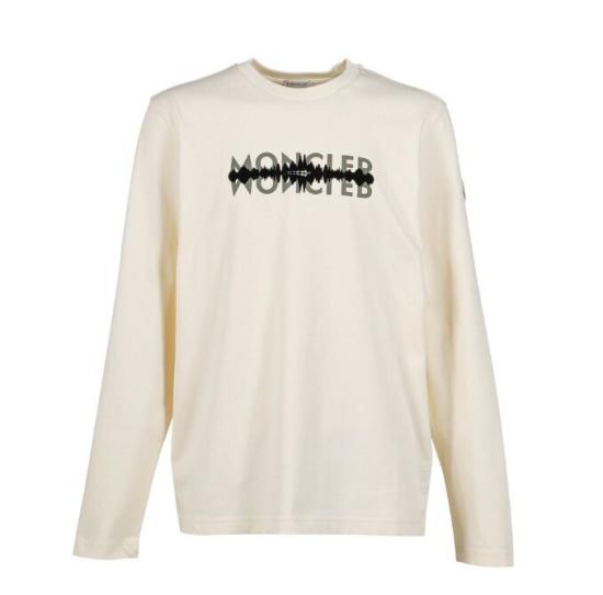 25FW 몽클레어 긴팔 티셔츠 8D0001689AZ9050 WHITE IVORY DOM